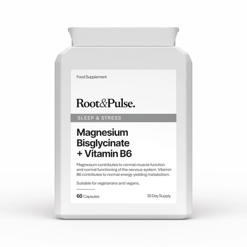 Root & Pulse Magnesium Bisglycinate + Vitamin B6 supplement